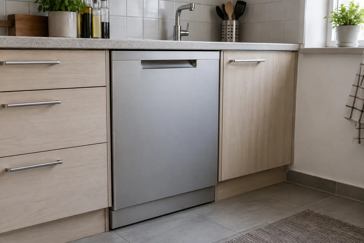 Встроенная посудомоечная машина Miele в кухонном гарнитуре